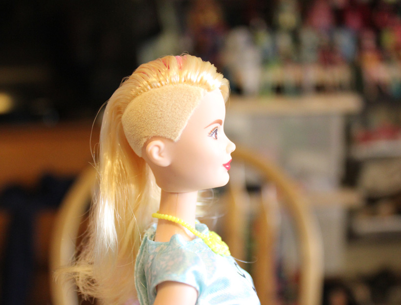 barbie with shaved head