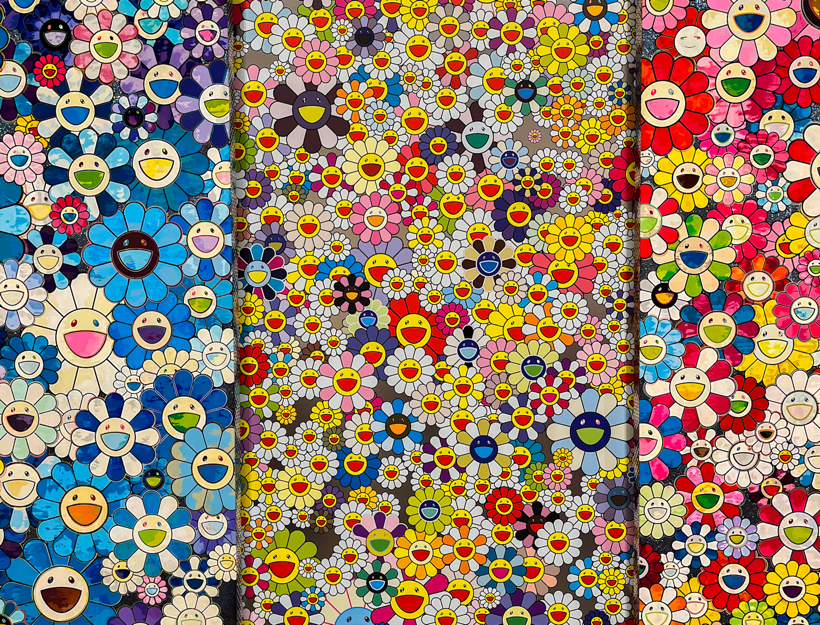 Takashi Murakami The Broad In The Land Of The Dead, Stepping on the Tail  of a Rainbow Scarf